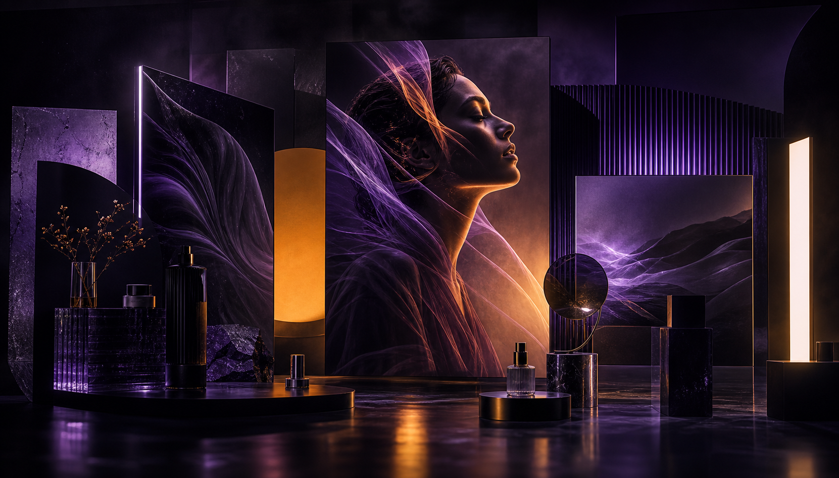 Campanha visual premium com atmosfera editorial