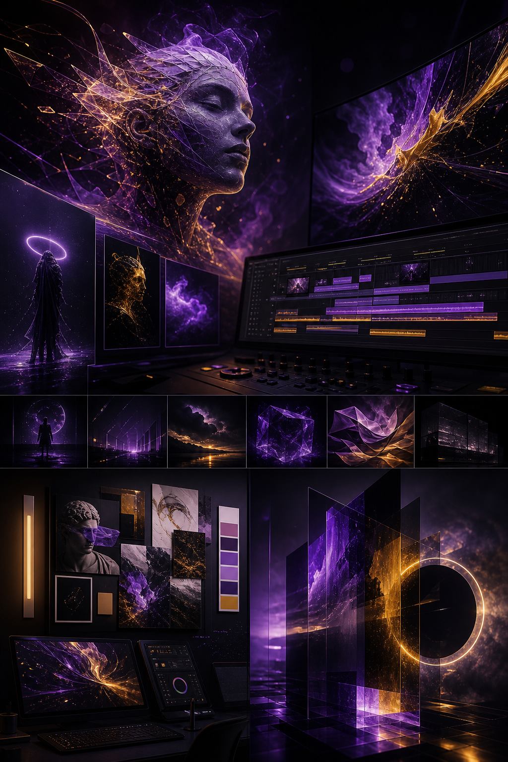 Laboratório visual cinematográfico com motion, IA e direção de arte
